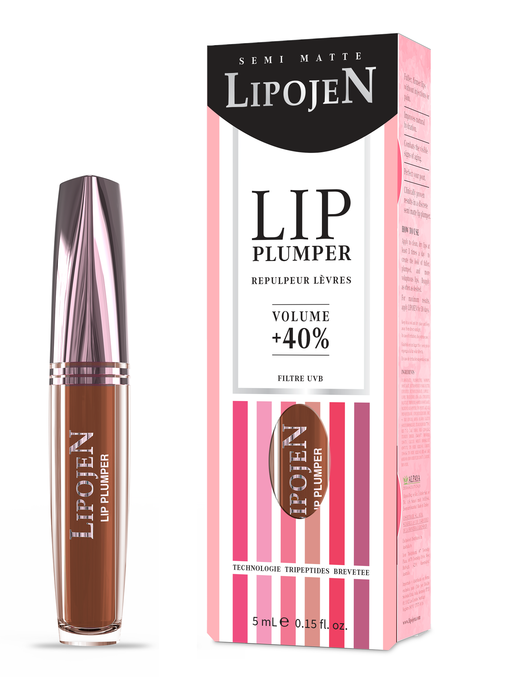 Lipojen Lip Plumper Semi Matte N°02 – Nude Peach